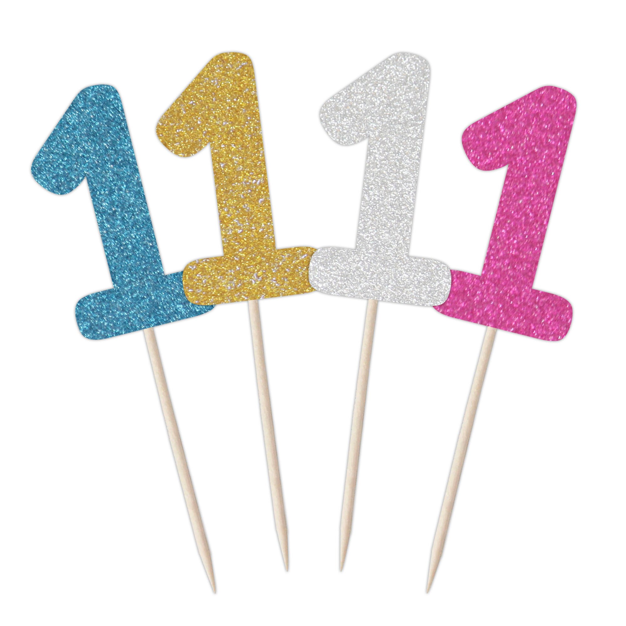 Glitter Cupcake Toppers No. 1 Tops Picks Pics Birthday Etsy Ireland