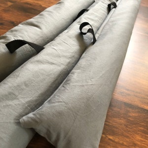 BESTSELLER: Save energy in style - Ecological draught excluder made of spelt husks for doors & windows – Efficient wind protection!