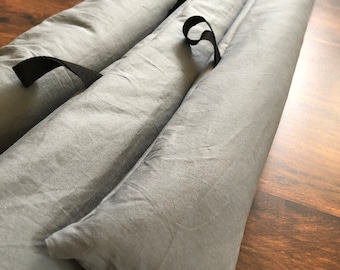 BESTSELLER: Save energy in style - Ecological draught excluder made of spelt husks for doors & windows – Efficient wind protection!