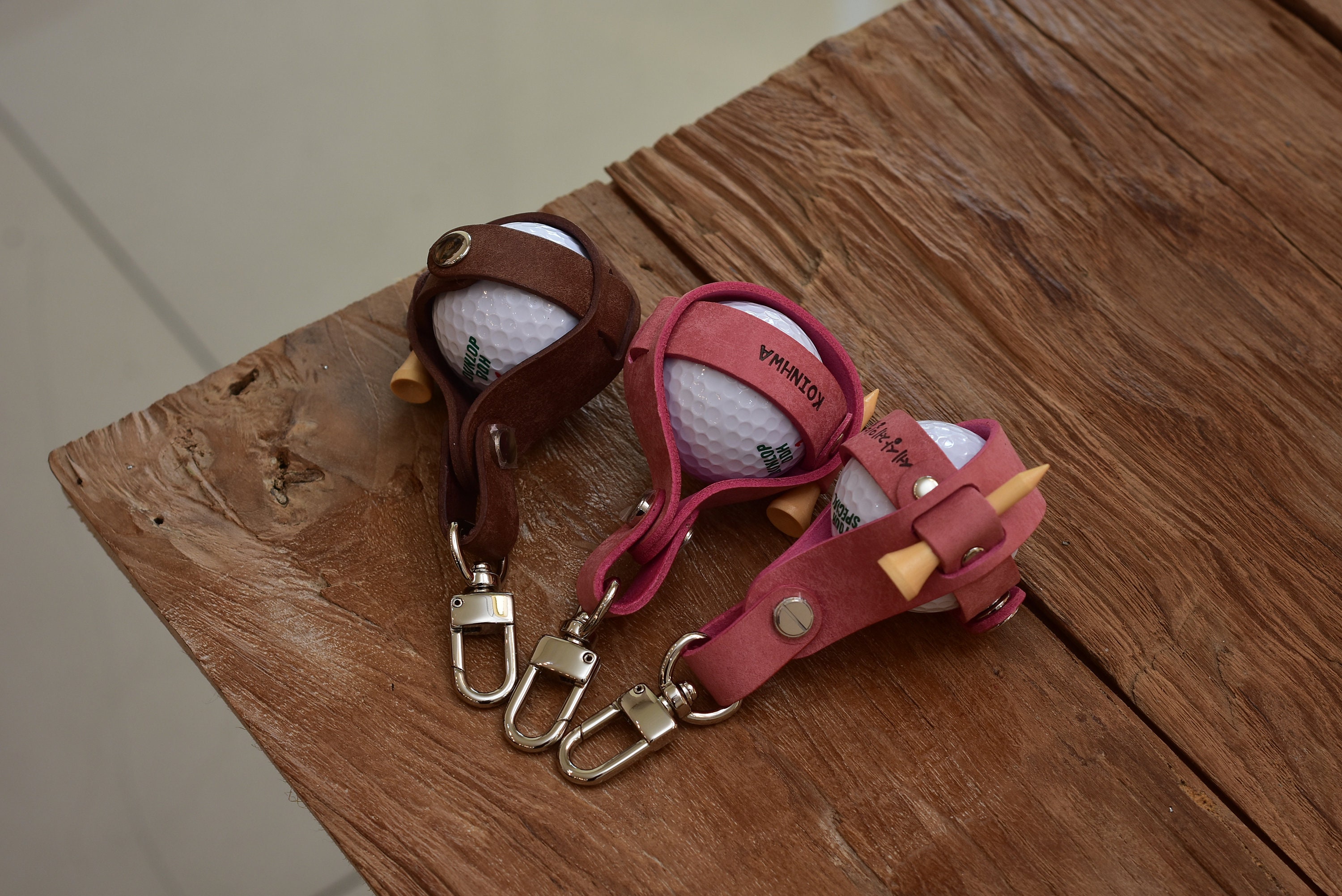 Vegetable leather golf ball holder Etsy