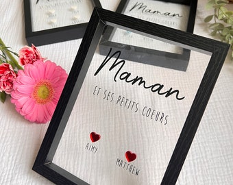 pancarte maman les petits coeurs à personnaliser avec les prénoms et couleur coeur de votre choix - fête des mères mamans
