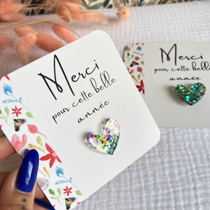 Pins - brooches to personalize with the heart of your choice - Thank you Teacher Master Atsem Nanny