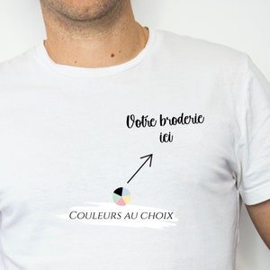 Tee shirt T-shirt personnalisé, brodé avec Texte/prénom au choix 100% coton image 4