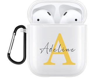 Coque silicone BUMPER souple AirPods Personnalisable au Choix 0102 + mousqueton offert