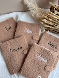 EMBROIDERED curly health record to personalize with the first name of your choice product logo