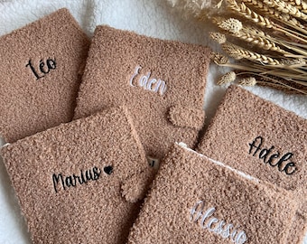 EMBROIDERED curly health record to personalize with the first name of your choice