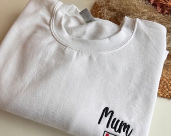 Gepersonaliseerde BATTERIE sweatshirt, geborduurd met tekst/voornaam naar keuze
