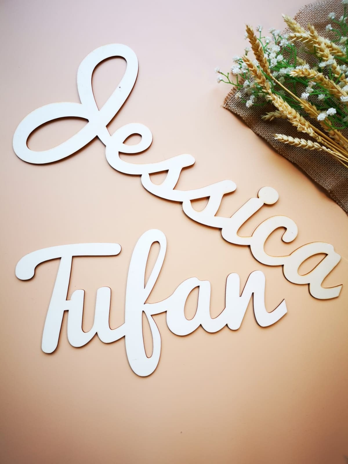 Prénom en Bois Personnalisable Décoration de Chambre Enfant - Idée Cadeau Naissance Mariage Annivers