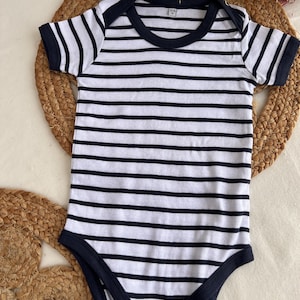 EMBROIDERED sailor baby bodysuit to personalize with the first name of your choice