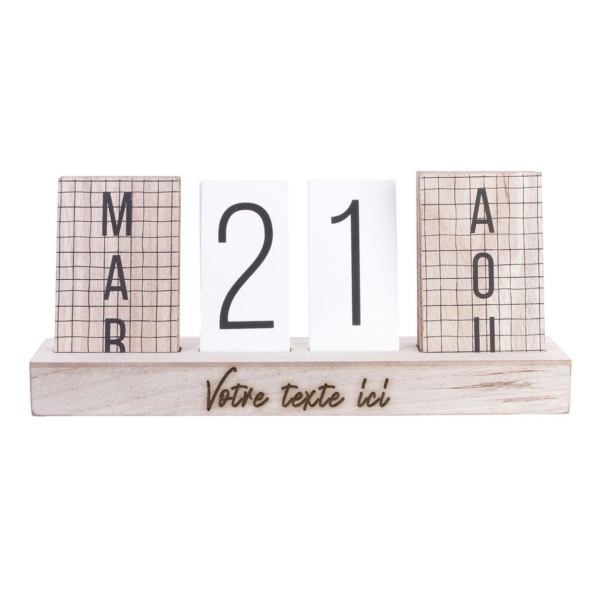 Calendrier de Bureau Perpétuel Personnalisable, Prénom ou Texte Au Choix