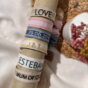 Woven cotton bracelet to personalize the first name/text of your choice image 5