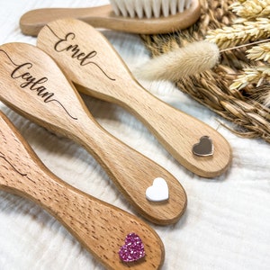 Hairbrush for baby and child personalized engraving first name of your choice birth gift image 2