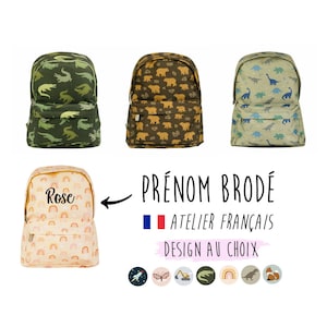 Sac à dos enfant personnalisable avec PRÉNOM brodé au choix