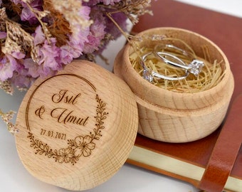 Boîte à alliances bagues personnalisable, boîte pour mariage fiançailles 5