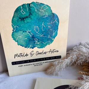 Carte du ciel personnalisée de votre moment privilégié - Made in France Impression UV - Constellation cadeaux couple naissance amour étoiles