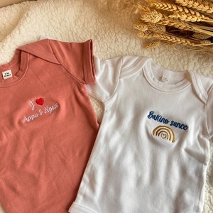 EMBROIDERED baby bodysuit to personalize with the first name of your choice