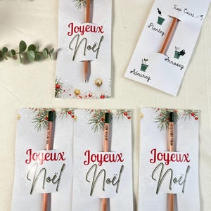 Crayon à planter à personnaliser avec le prénom de votre choix - Joyeux Noël Merci maîtresse maître nounou atsem Fleurs cadeaux
