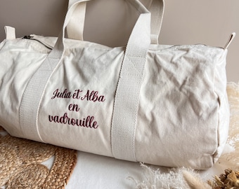 sac polochon personnalisé avec le prénom de votre choix