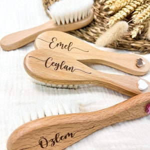 Hairbrush for baby and child personalized engraving first name of your choice birth gift image 4