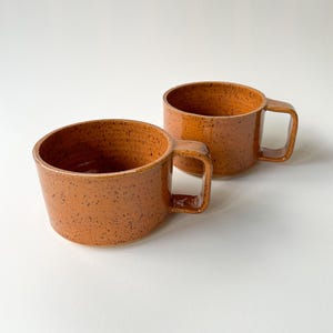 Coffee Brown Speckled Ceramic 16oz Mug - Handmade Ceramics
