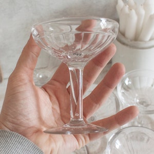 Set of 8 Vintage French Clear Glass Bistrot Glasses image 4