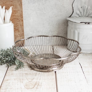 Charming Vintage French Metal Basket