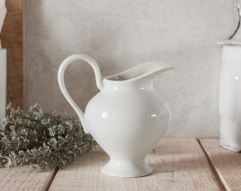 Vintage French LIMOGES White Porcelain Creamer