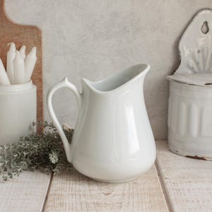 Vintage French TRADITION DE FRANCE White Porcelain Pitcher