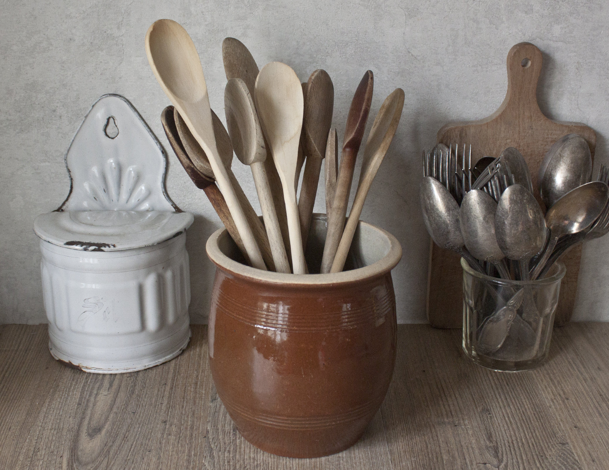 Pot Vintage en Grès Vernissé Marron