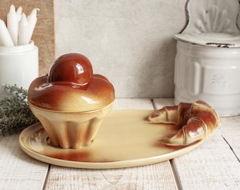 Vintage Keramik Frühstücksset