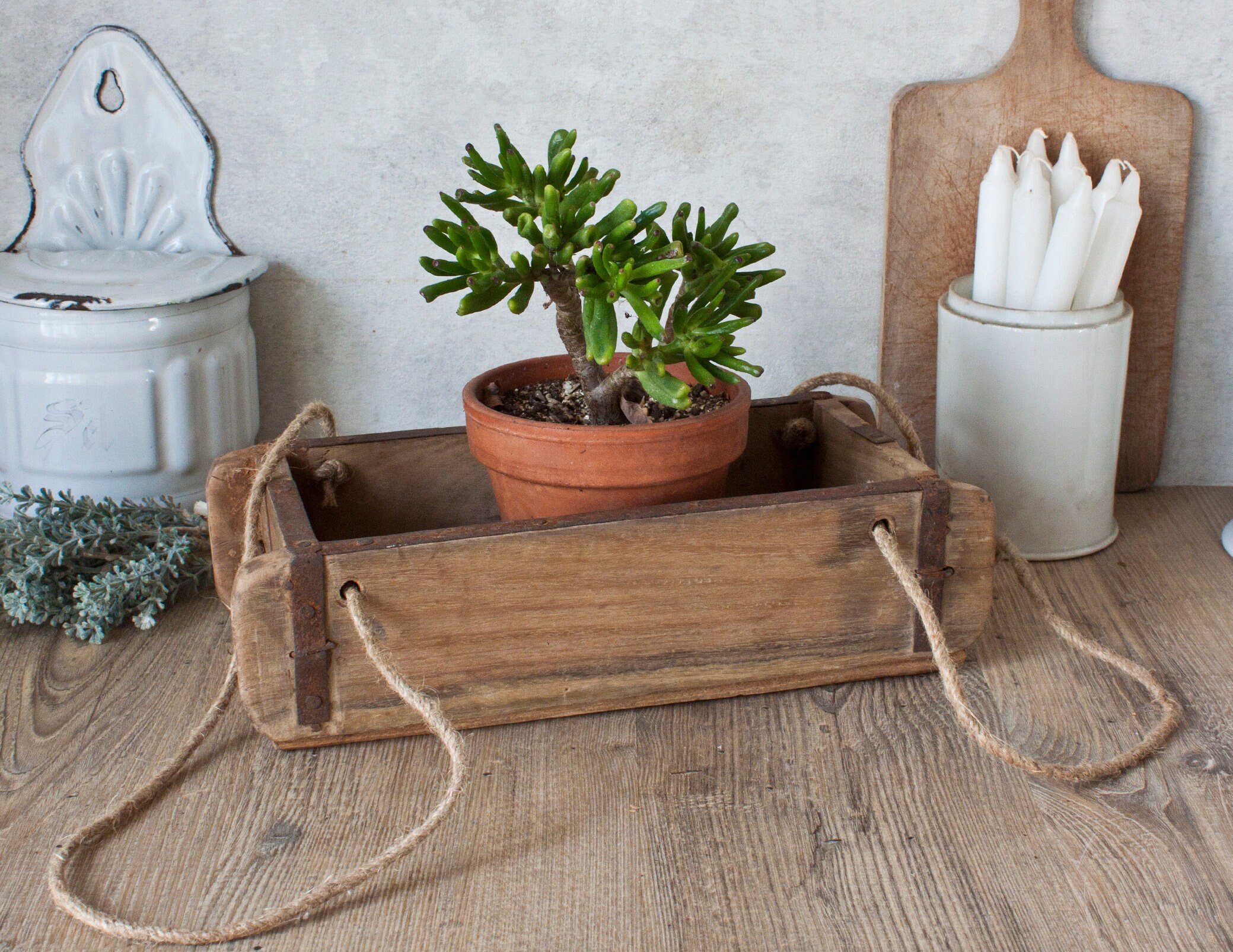 Moule à Brique Ancien, Support de Plantes