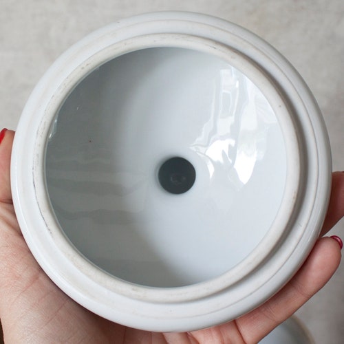 Antique French LIMOGES shops White Porcelain Apothecary Jar