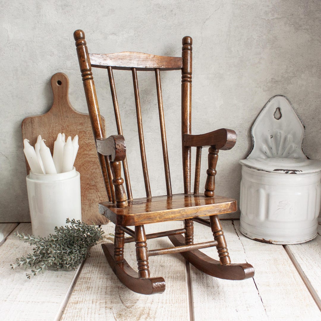 1/4 Vintage French Miniature Rocking Chair - Etsy