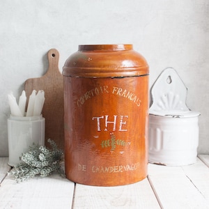 RARE Huge Gorgeous Vintage French Tea Box, handpainted
