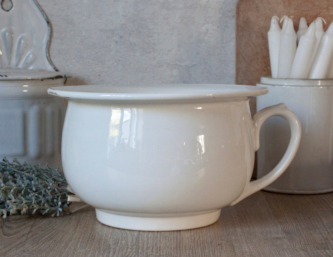 Vase de nuit DIGOIN SARREGUEMINES ancien en terre de fer blanc Etsy France