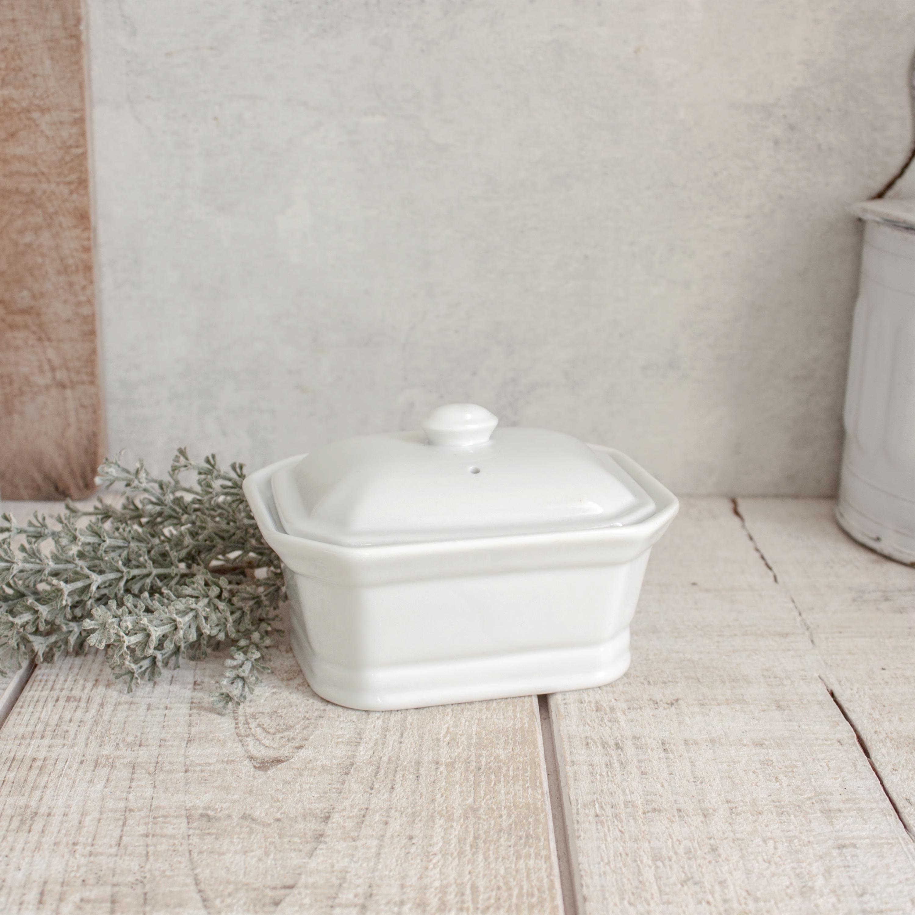 Vintage French Small White Porcelain Terrine