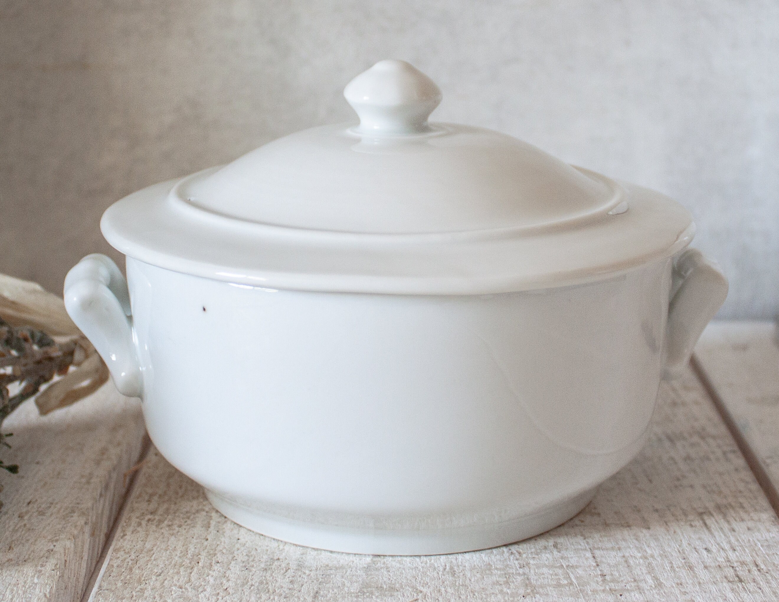 Vintage French APILCO White Porcelain Terrine Etsy