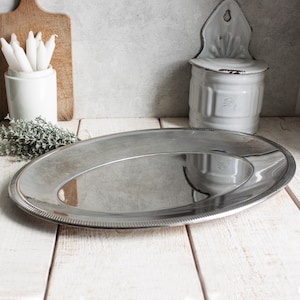 Vintage French JEAN COUZON Stainless Steel Oval Dish