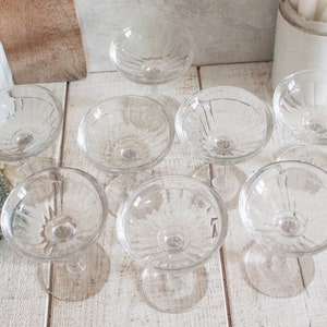 Set of 8 Vintage French Clear Glass Bistrot Glasses image 6