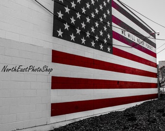 American Flag Color Pop Mural