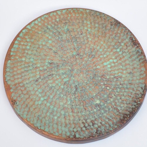 Hammered Copper Table Top Fire Art Rectangle Handcrafted Etsy