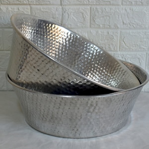 Paar Pediküre Schüssel gehämmert Licht Gewicht Fuß Massage Wash einweichen Spa Beauty Salon Wanne Brunnen Topf Dekor