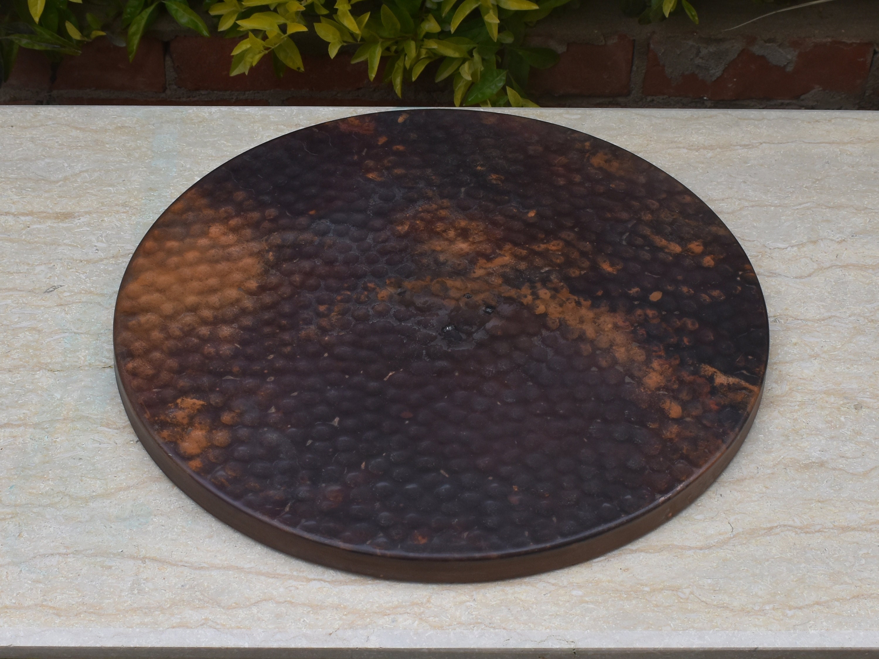 Rustic Copper Table Top Handcrafted Hammered Copper Table Top: Rustic Fire Art Furniture - Etsy