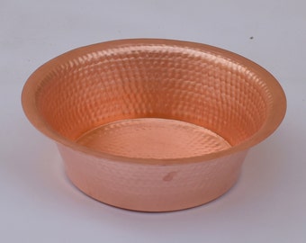 Hand Hammered Copper Pedicure Bowl: Therapy Spa Pedi Tub