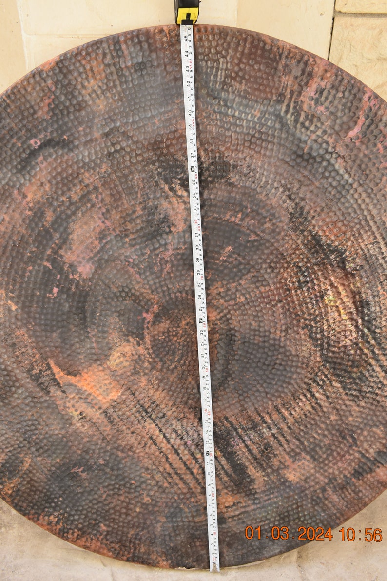 Rustic Copper Table Top Hammered Copper Table Top Art Furniture, Round Copper Tops - 1.5 ...