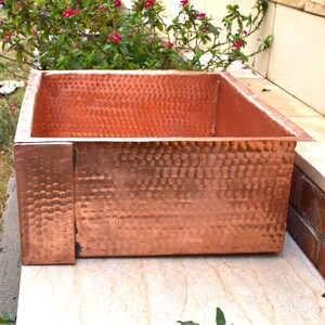 Amoretti Brothers Hammered Copper Farmhouse Sink
