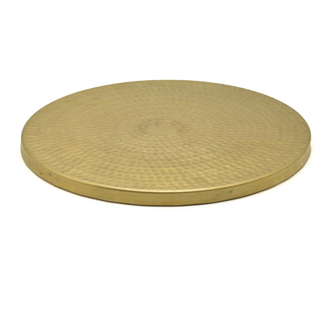 Oxidized Brass Table Top Countertop Round Art Deco Handcrafted Original