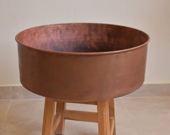 Hand Hammered Copper Pedicure Bowl: Egyptian Spa Foot Soak Tub