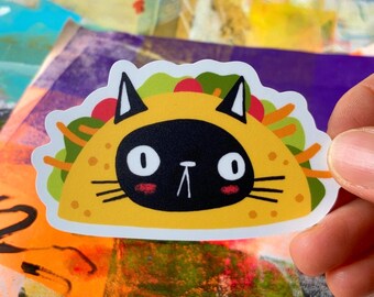 Taco Cat Sticker / Matte Vinyl Laptop Decal