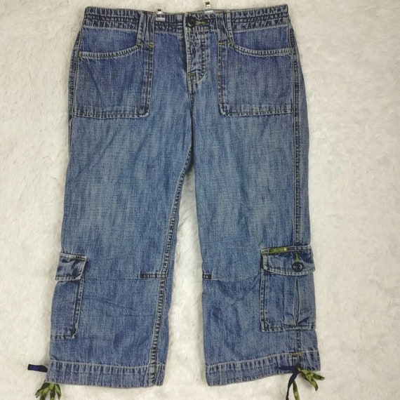 Vintage Lucky Brand Womens Jeans Capri Cargo Dung… - image 1
